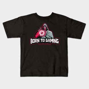 Born to Gaming Forced to Work funny gaming Kids T-Shirt